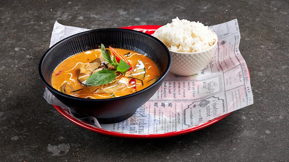 Thai food in a bowl